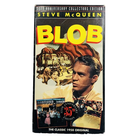 The BLOB w/Steve McQueen VHS,1994 35th Anniversary Issue EUC - Picture 1 of 3